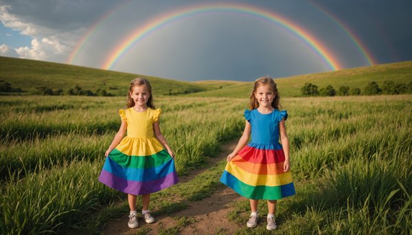 La robe arc-en-ciel : un must pour les petites aventurières